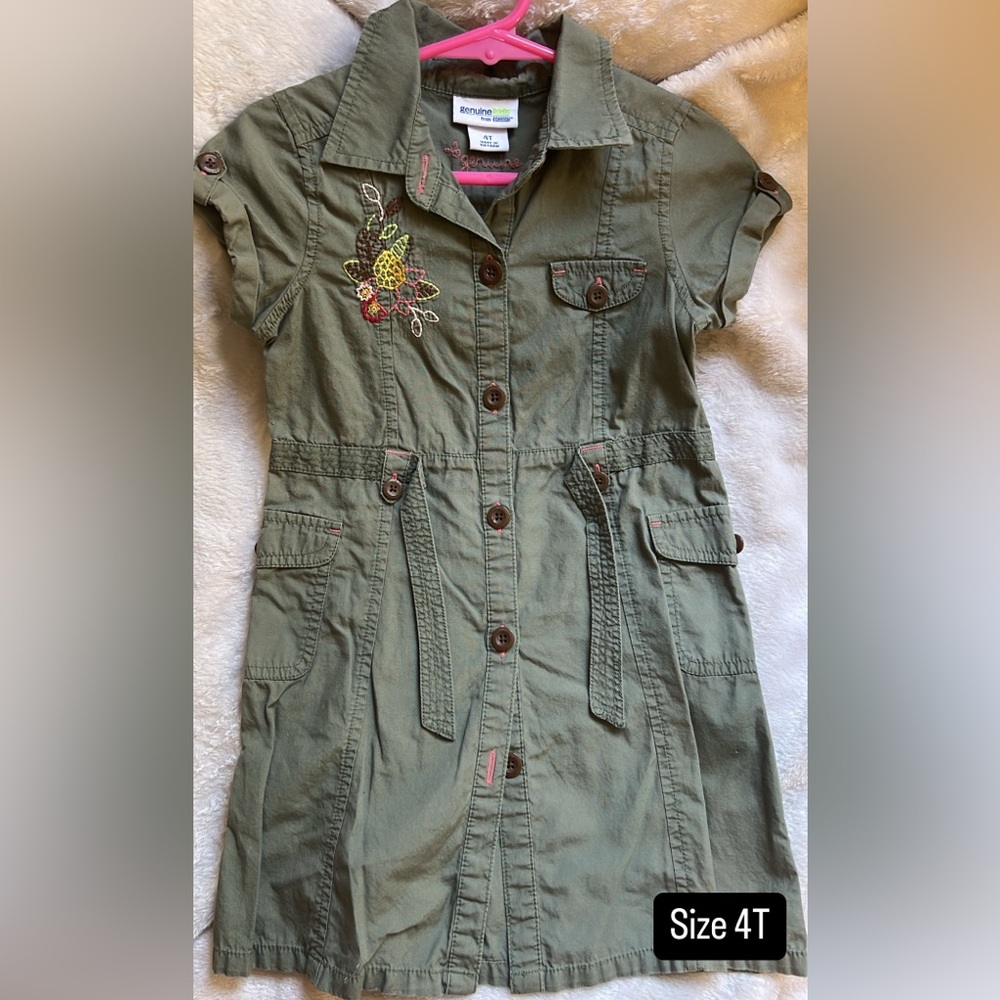 Girls Olive green dress